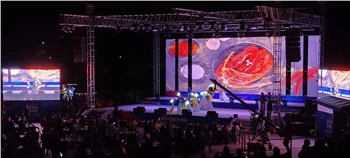 Desempenho universitário coreano, tela de LED de fundo de palco ao ar livre P...